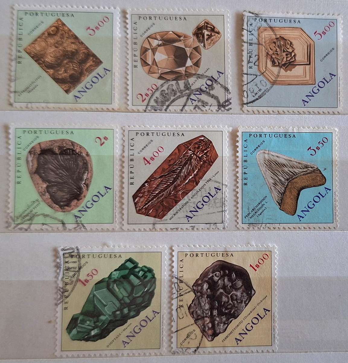 Angola 1970 Geology 8 Used Hinged stamps