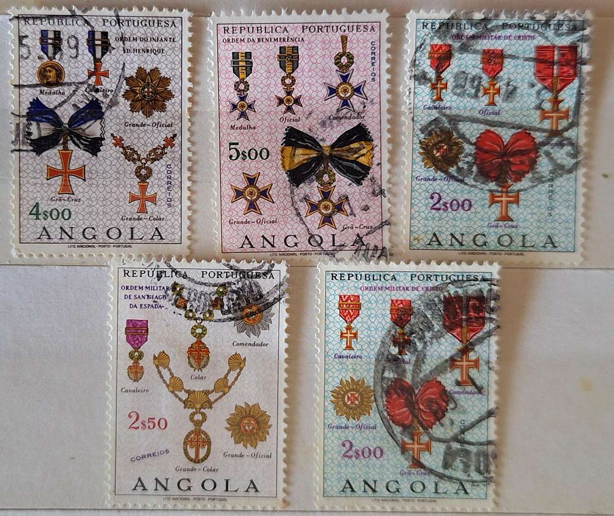 Angola 1967 Medals 5 Used Hinged stamps