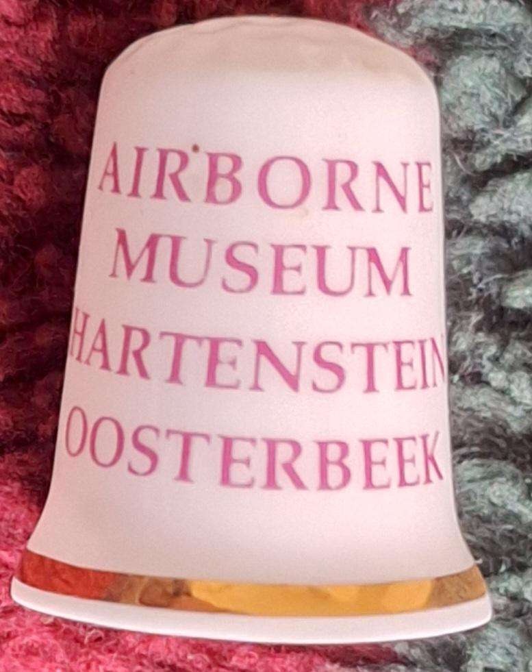 Thimble Bone China England: Airborne Museum Hartenstein Oosterbeek The Parachute Regiment