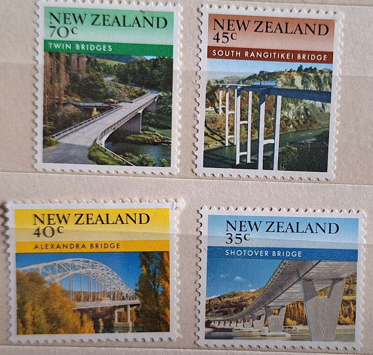 New Zealand 1985 Bridges Set of 4 Mint stamps