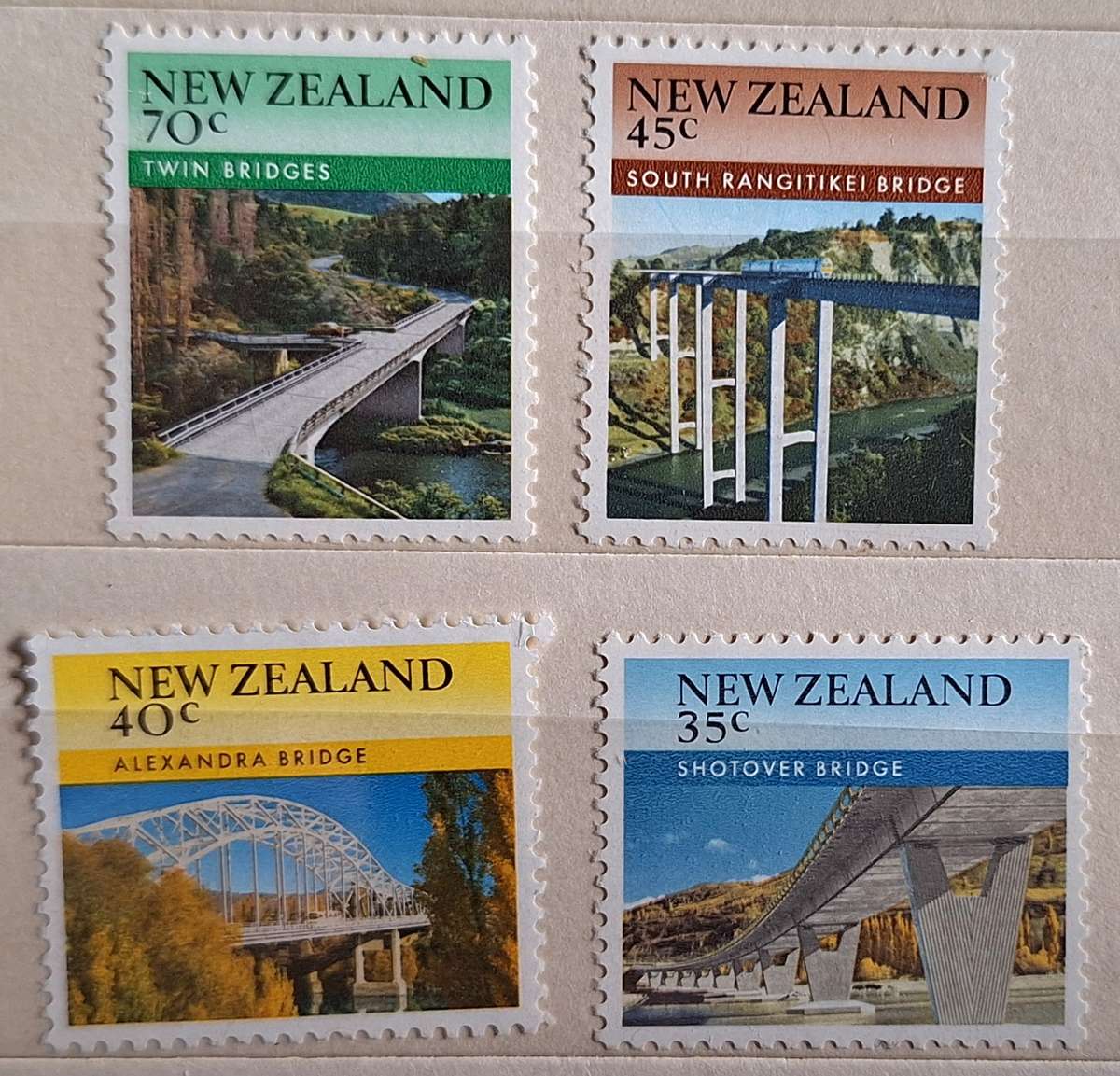 New Zealand 1985 Bridges Set of 4 Mint stamps