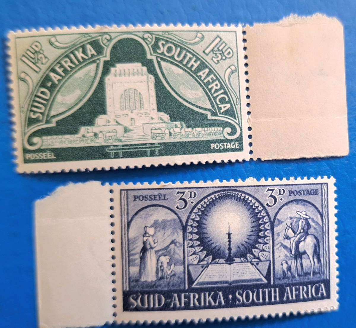 South Africa 1949 Inauguration of Voortrekker Monument 2 Mint stamps