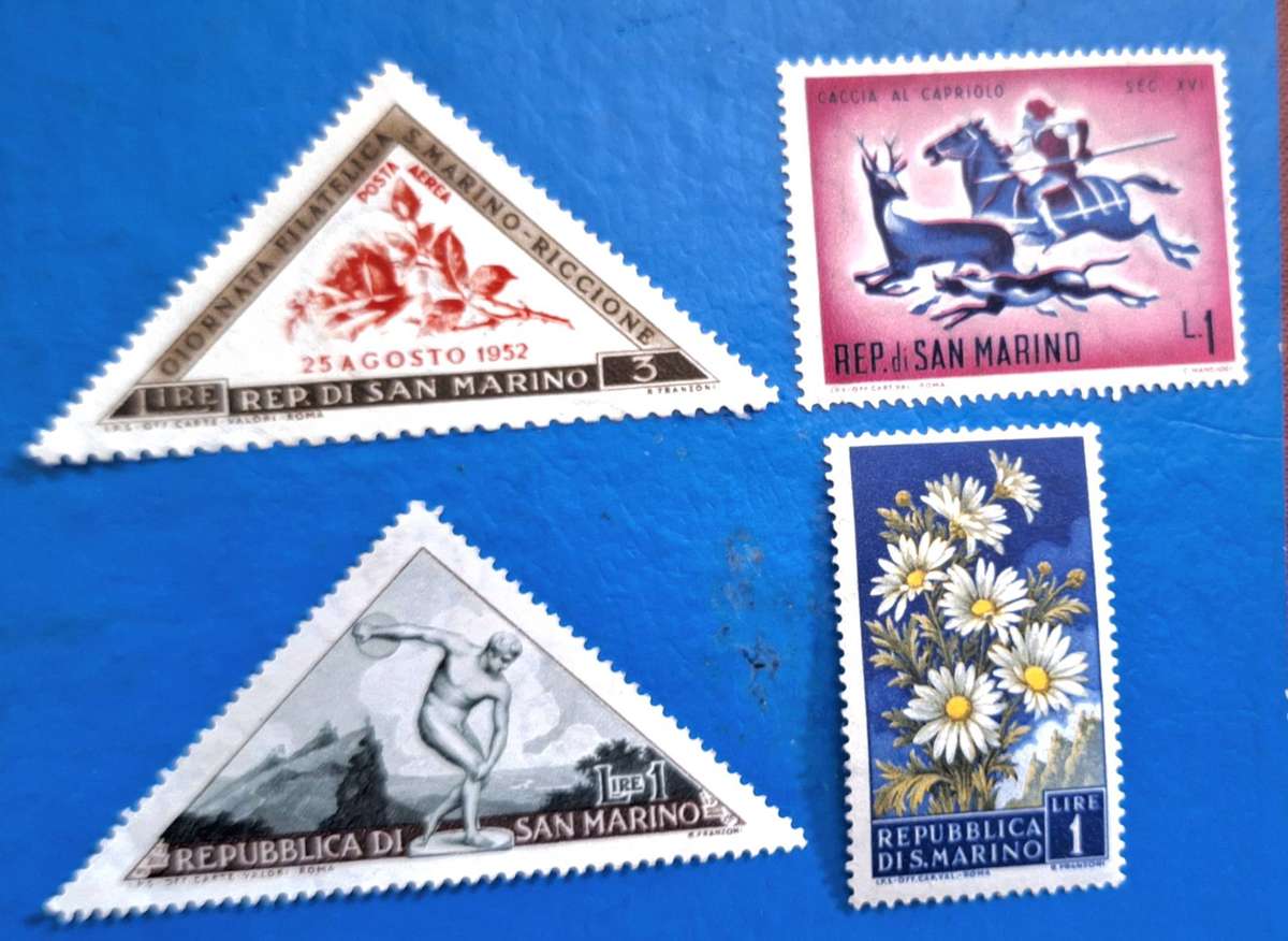 San Marino Mixed Lot of 4 Unused Hinged stamps
