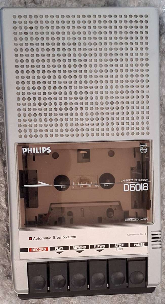 Vintage Philips D6018 Portable Cassette Recorder