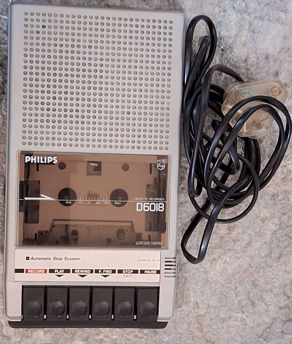 Vintage Philips D6018 Portable Cassette Recorder