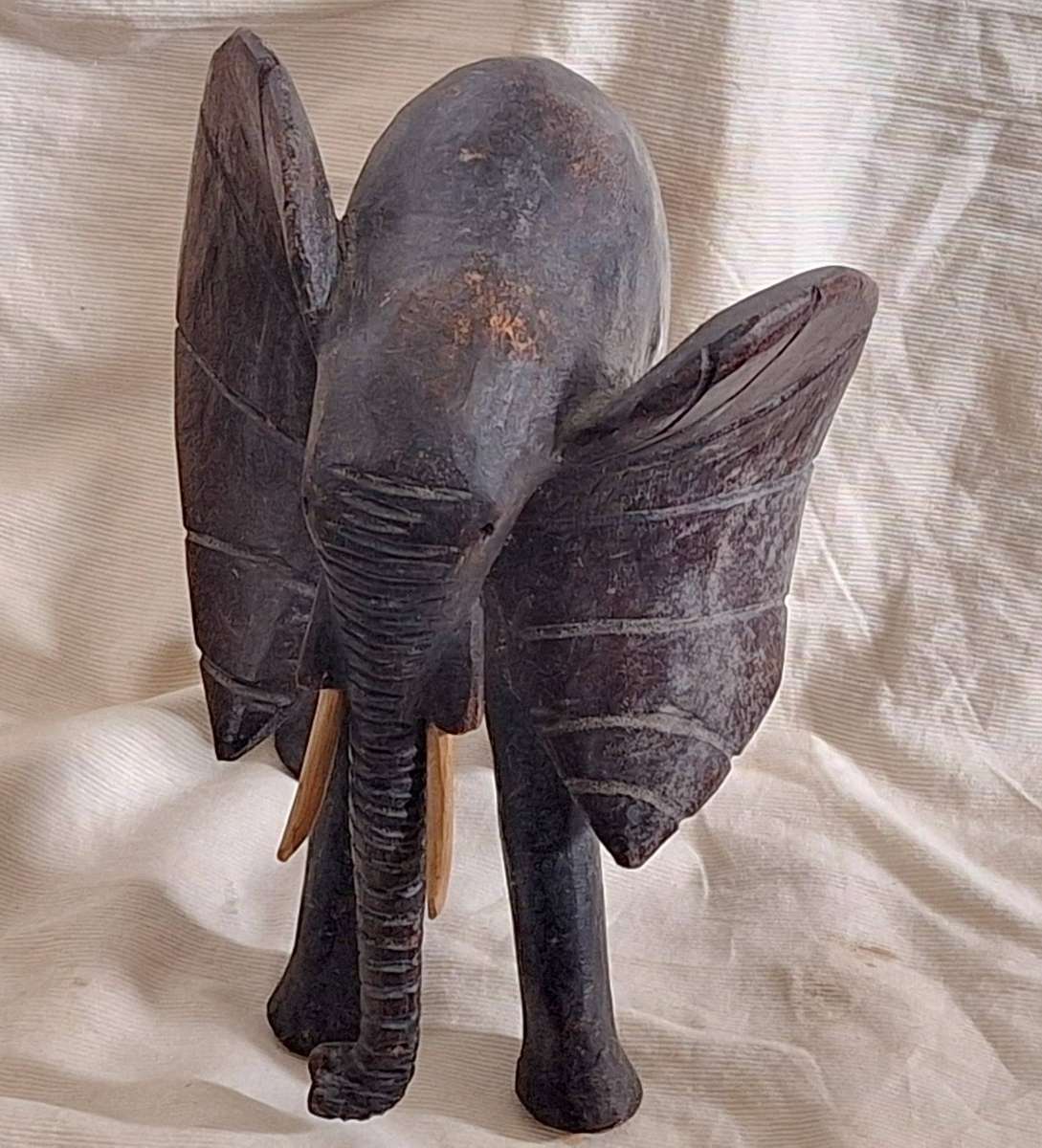 Large Wooden Carved Elephant