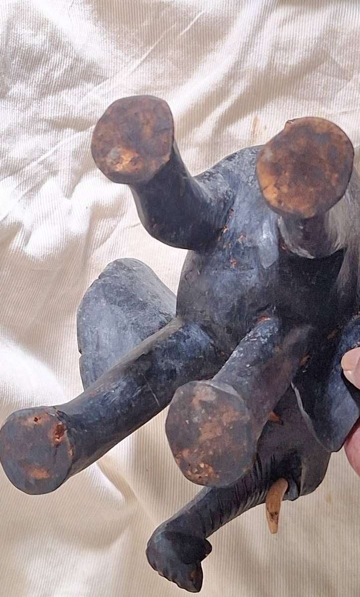 Large Wooden Carved Elephant