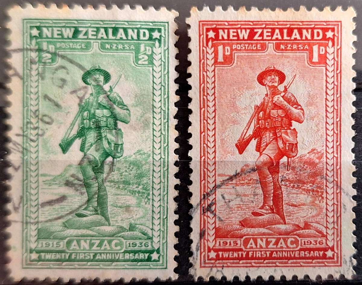 New Zealand 1936 Anzac Set of 2 Used stamps