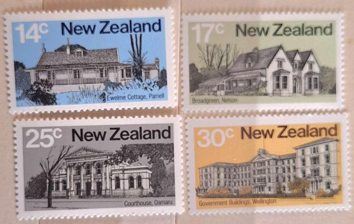 New Zealand 1980 Architecture Set of 4 Mint stamps