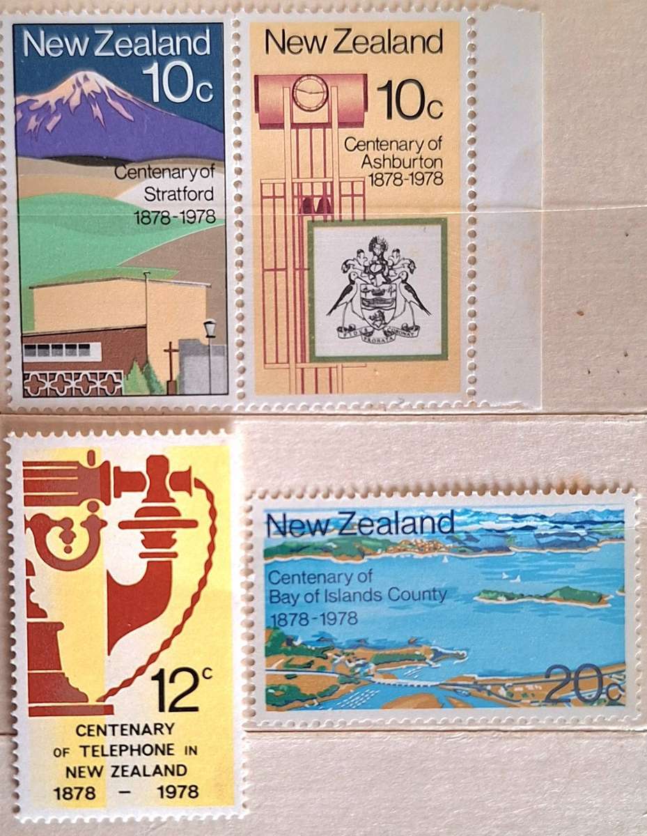New Zealand 1978 Anniversaries Set of 4 Mint Joined Pair and 2 Single stamps