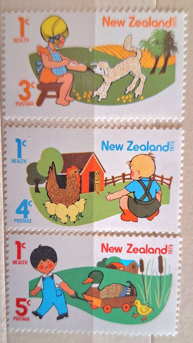 New Zealand 1975 Health Issue Set of 3 Mint stamps