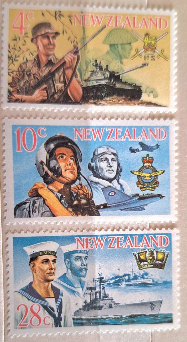 New Zealand 1968 Armed Forces Set of 3 Mint stamps