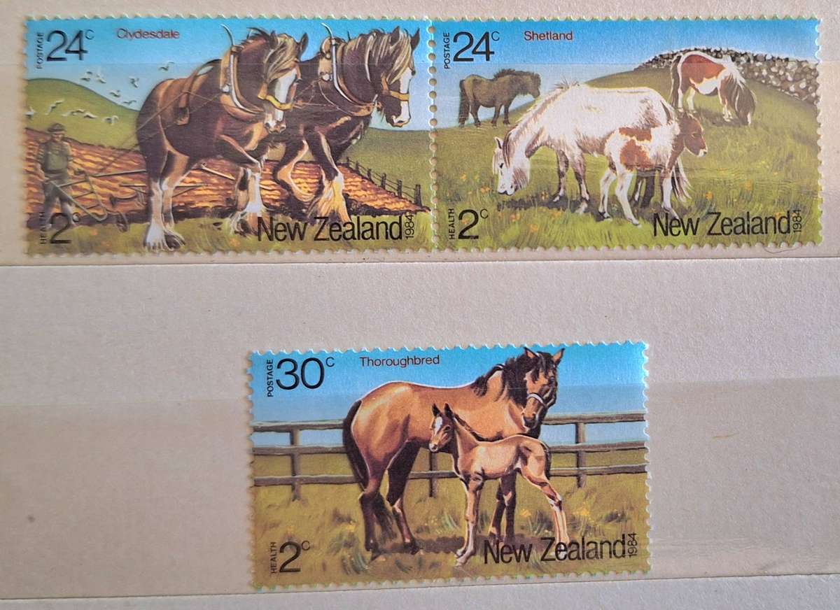 New Zealand 1984 Health Issue Joined Pair and Single Mint stamp