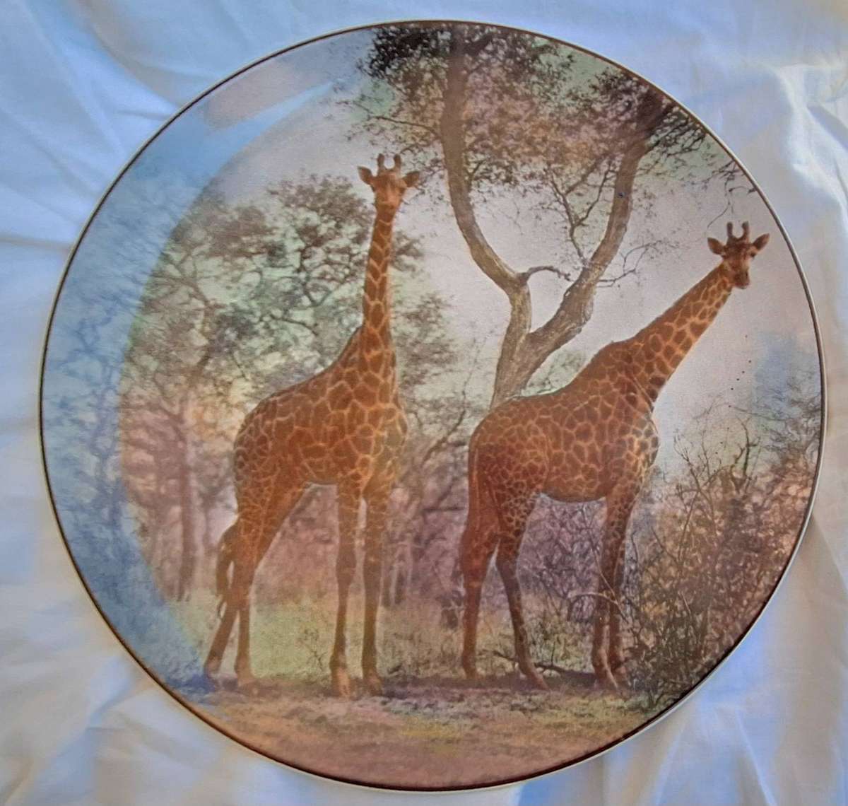 Royal Doulton ''African Series Giraffes African Game Reserve" D 6482 26.5cm Wall Plate