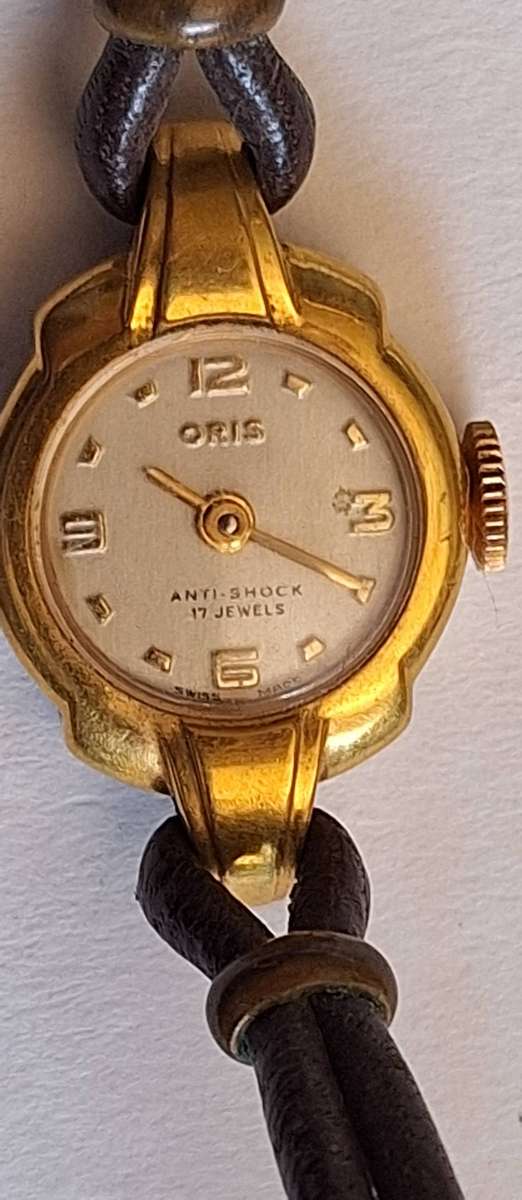 Vintage Oris Lunette Plaque G 10 Microns Women's Wrist Watch (For repair or Spares)