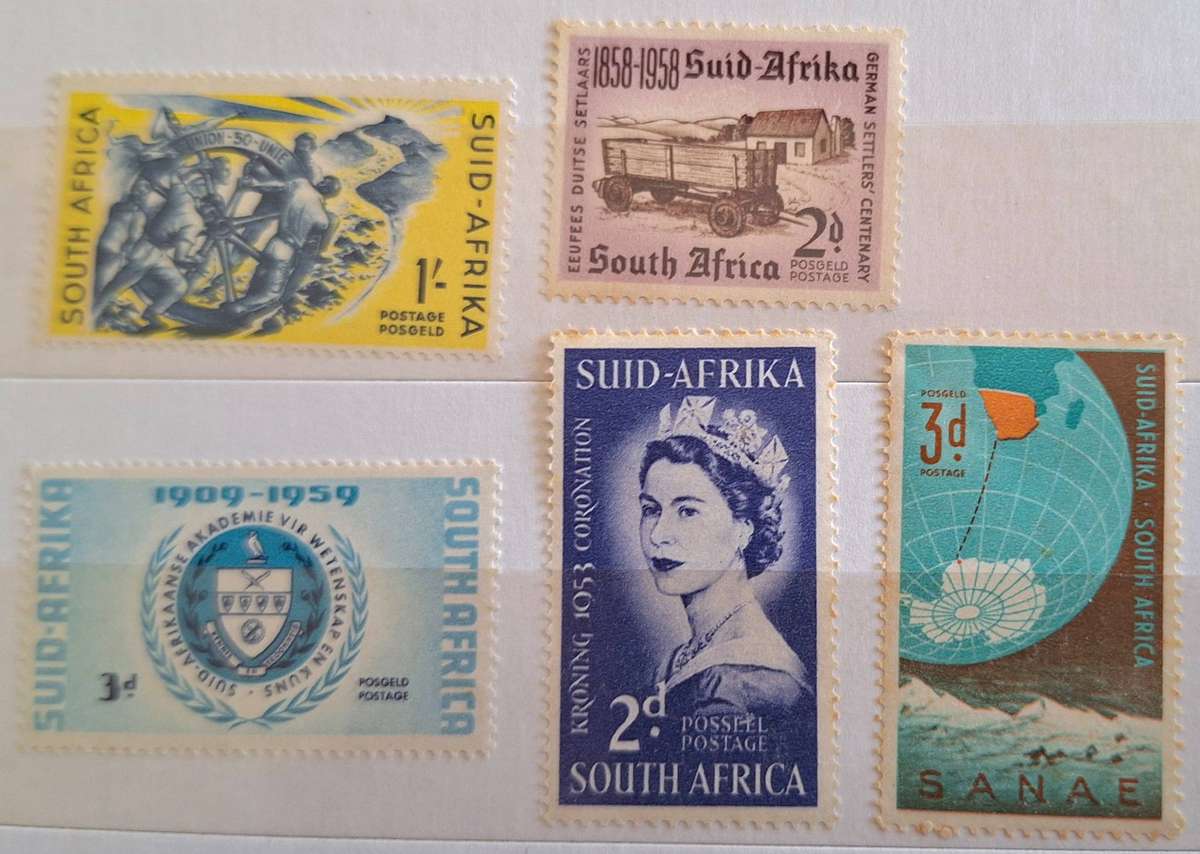 South Africa Mixed Lot 5 Unused pre 1960 stamps