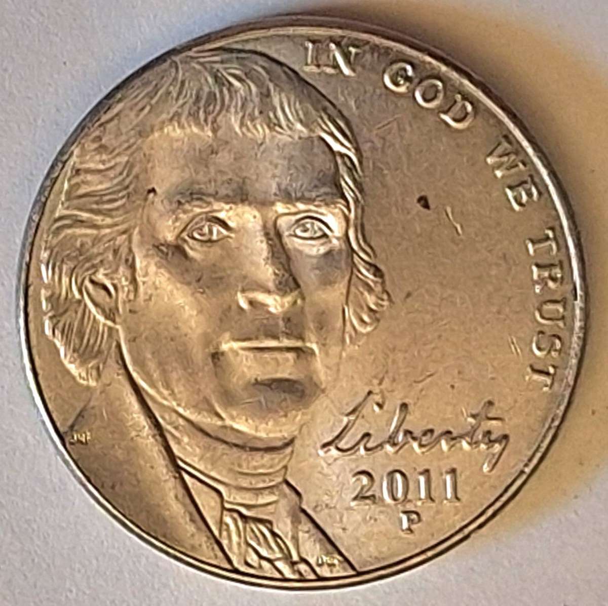 United States 2011 P 5 Cents "Jefferson Nickel" Return to Monticello Copper-nickel