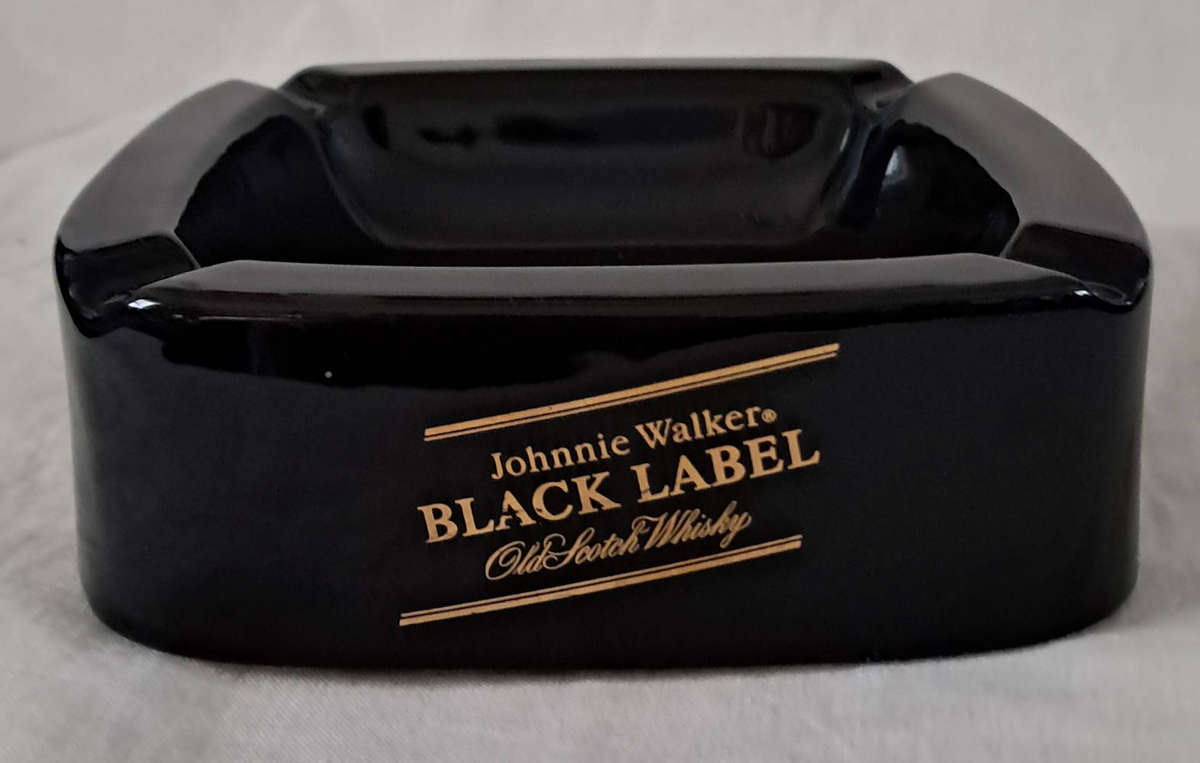 Wade Johnnie Walker Black Label Old Scotch Whisky Ashtray Made in England