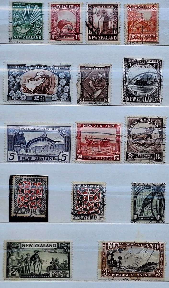 New Zealand 1935 Pictorials Set of 15 Used stamps