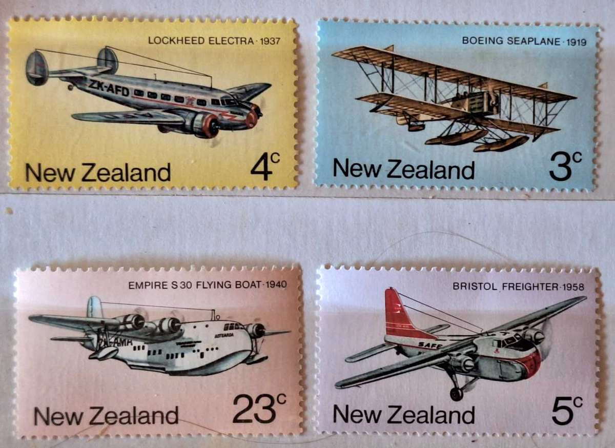 New Zealand 1974 Air Transport Set of 4 Mint stamps