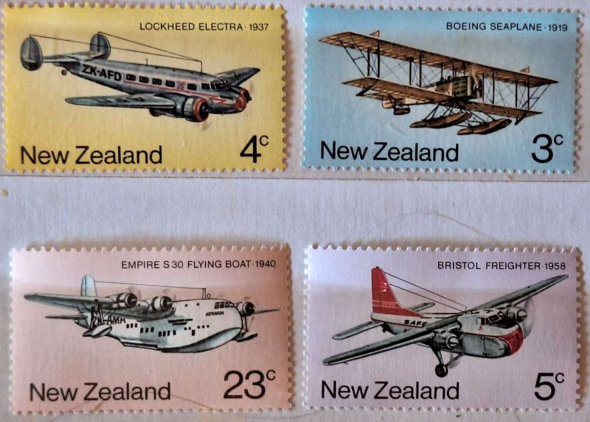 New Zealand 1974 Air Transport Set of 4 Mint stamps