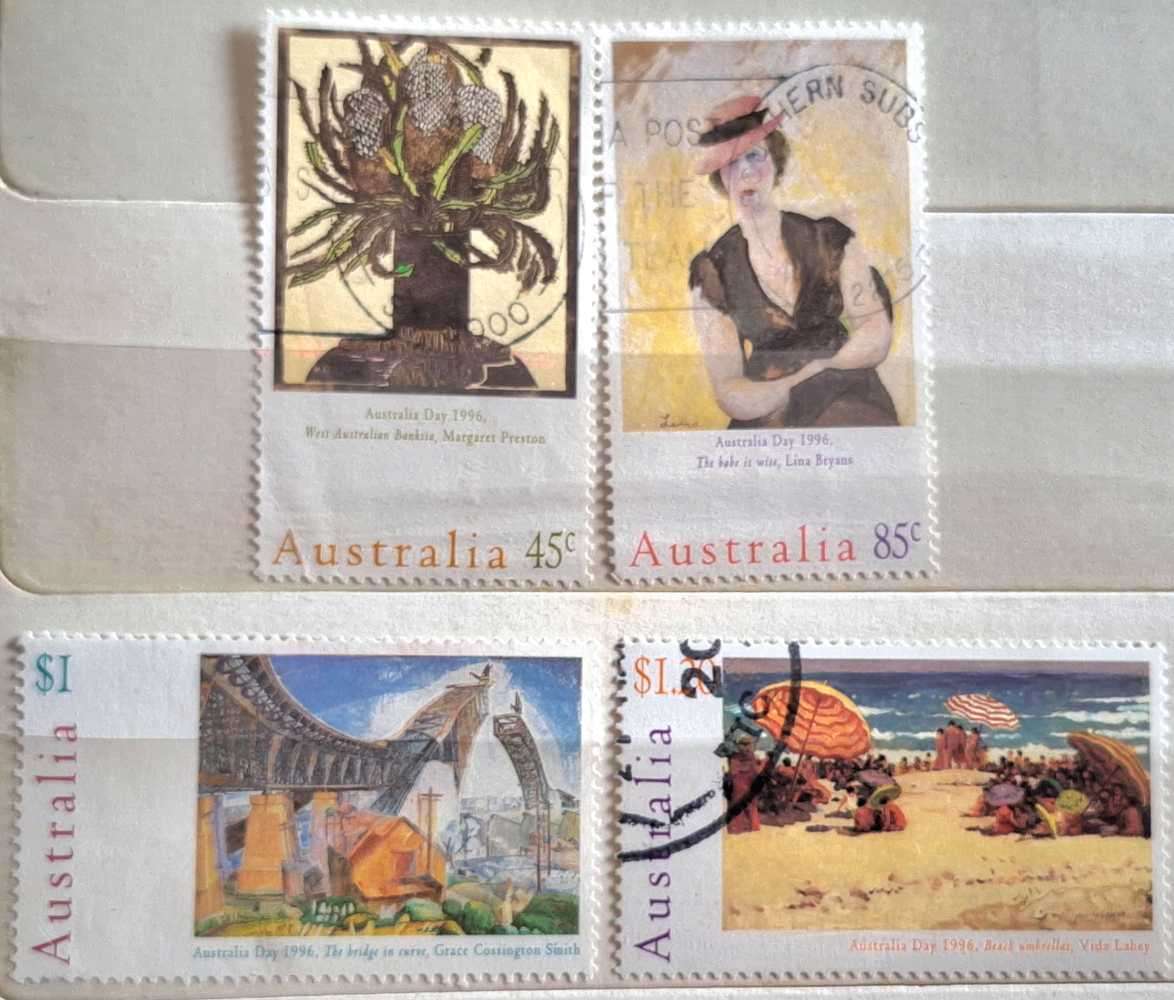 Australia 1996 Australia Day: Paintings Set of 4 Used Hinged stamps