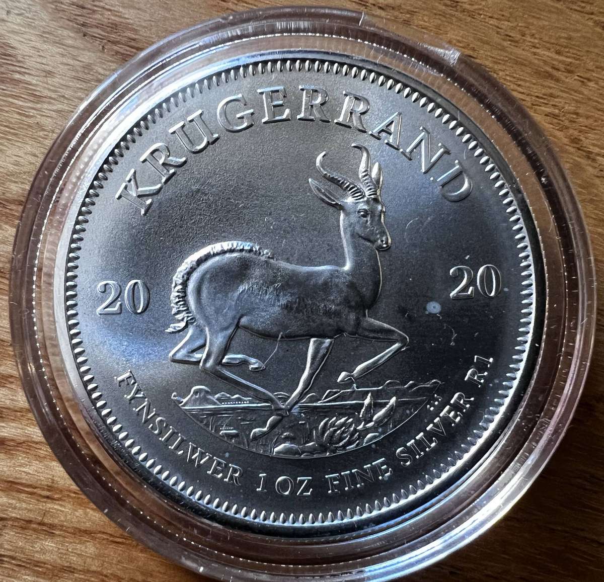 2020 1oz Silver Krugerrand in capsule