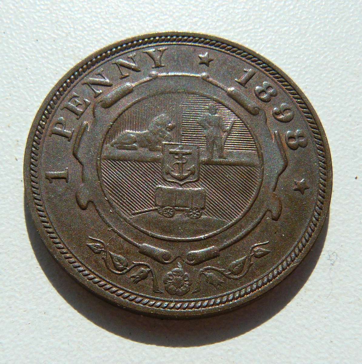 1898 1 PENNY IN AU CONDITION
