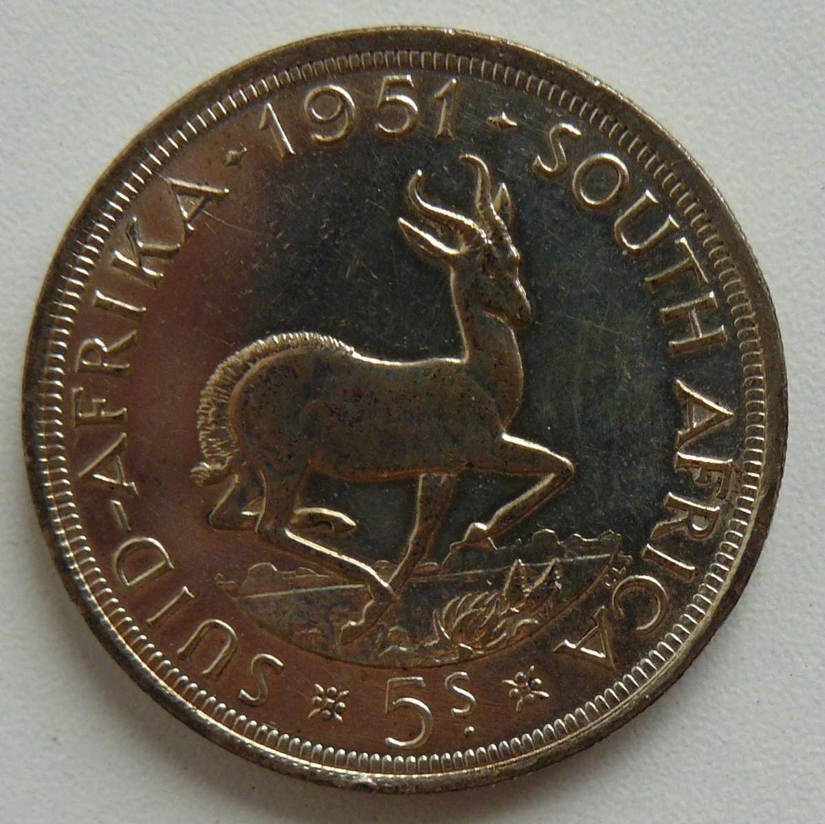 1951 5 SHILLING AS PER IMAGE .5 SILVER