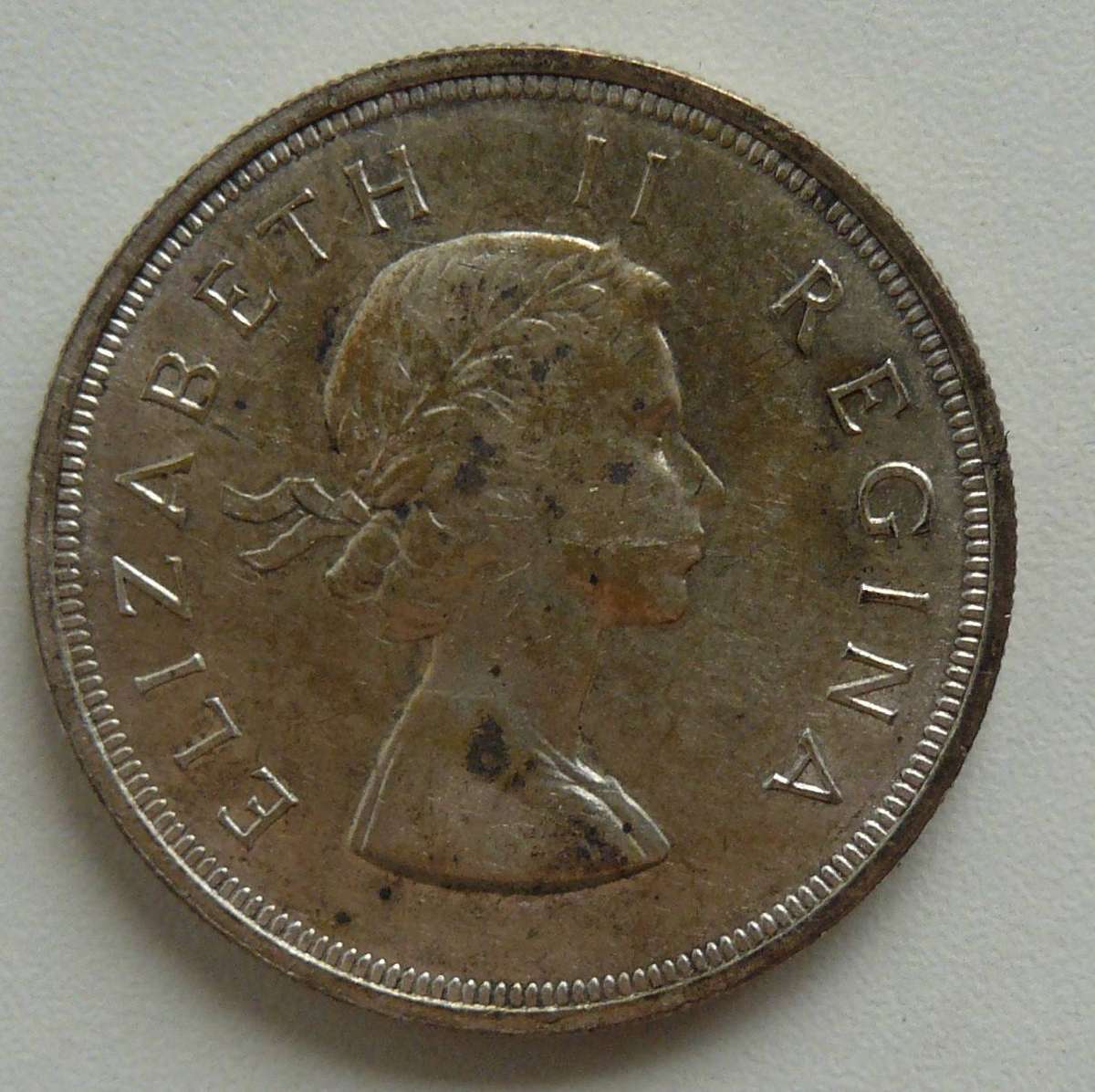 1955 5 SHILLING CONDITION AS PER IMAGE . 5 SILVER