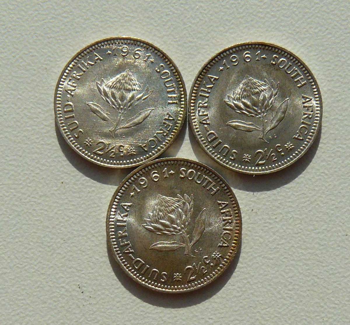 1961 2.5 CENTS IN GREAT CONDITION ALL FOR ONE BID