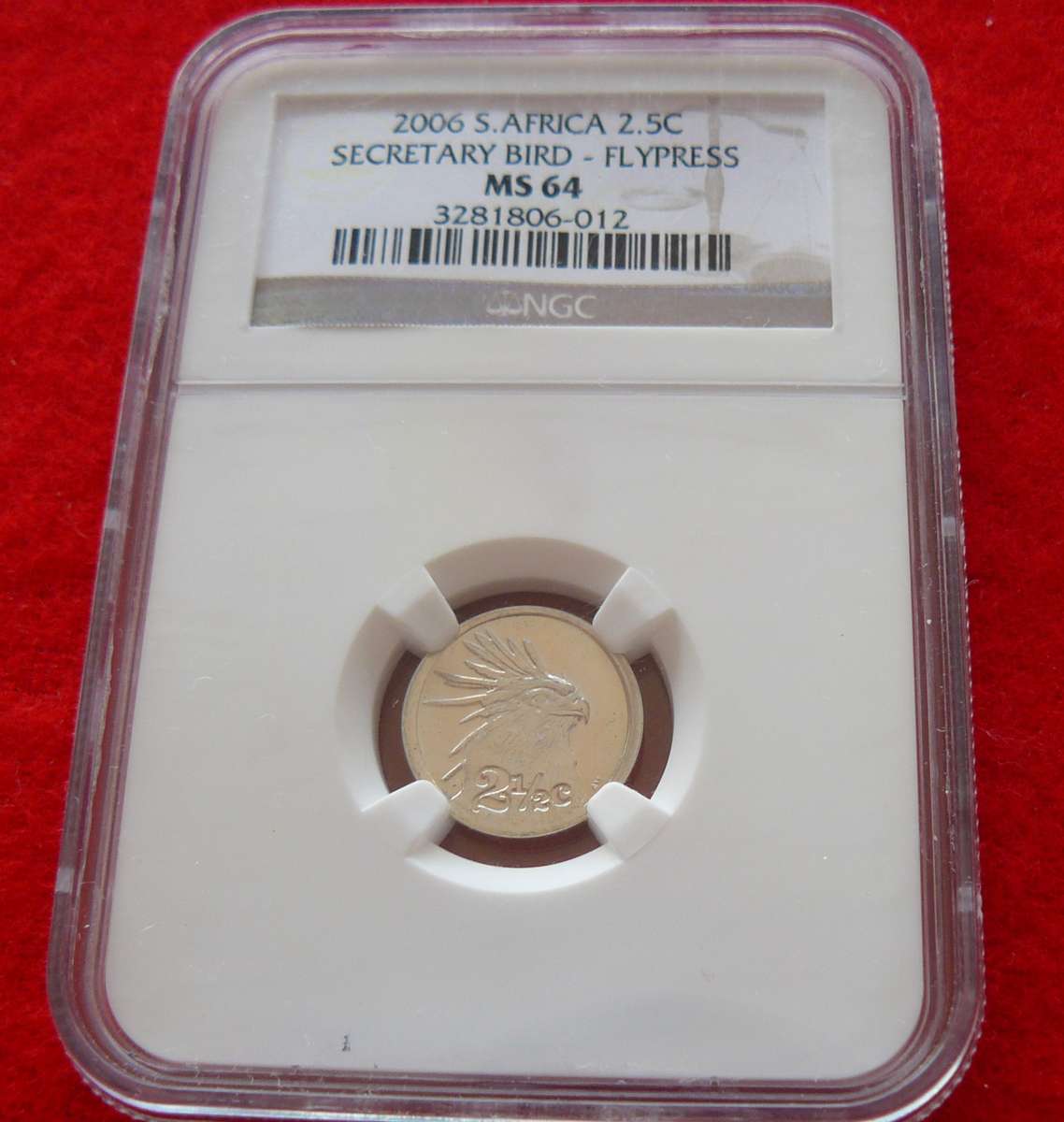 2006 2.5 CENT SECTARY BIRD FLYPRESS NC GRADED MS 64