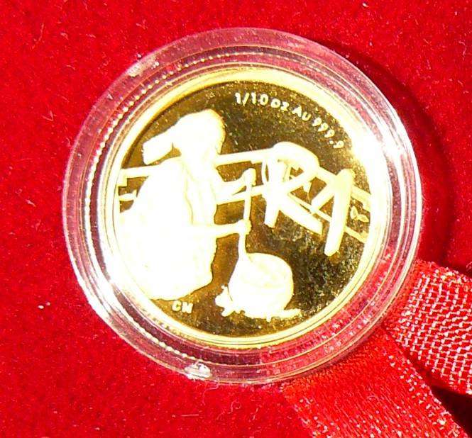 2009 GOLD 1/10TH COIN BAPEDI PEOPLE NO. 115 WITH CERTIFICATE