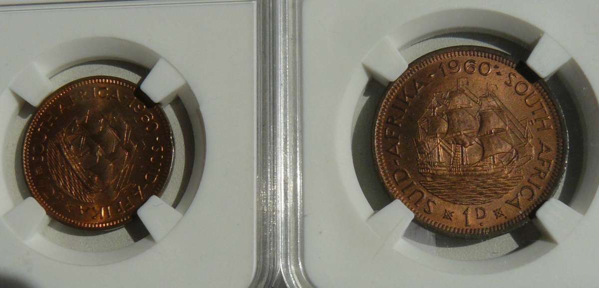 1960 1/2 AND PENNY PLUST HUT TAX COINS 4461 4462