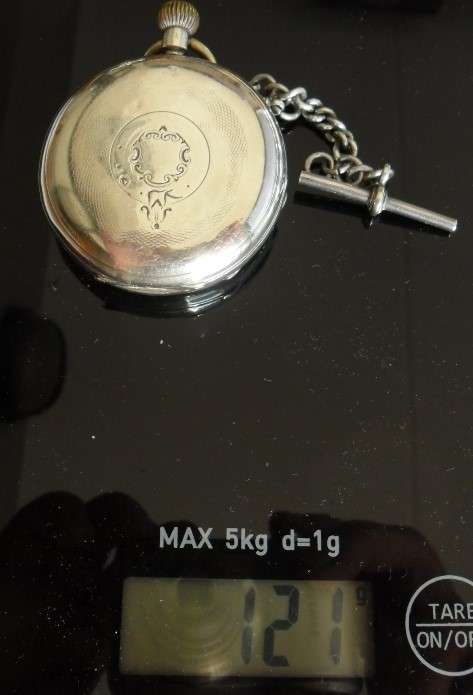SILVER POCKET WATCH H GLOVER  121 g. not in working condition
