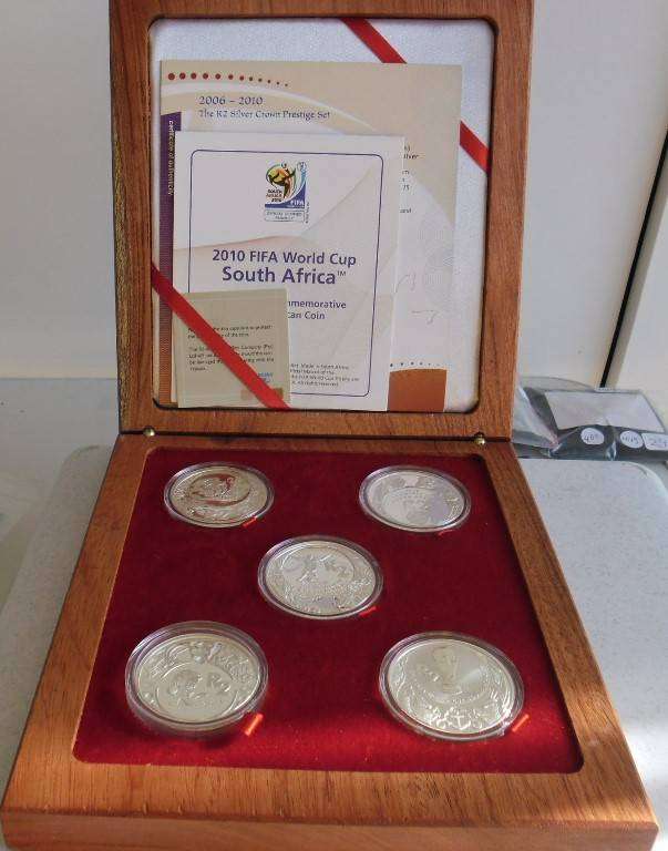 FIFA 2006 - 2010 SILVER CROWN SET EACH COIN 33.626g  .925 SILVER BID FOR SET
