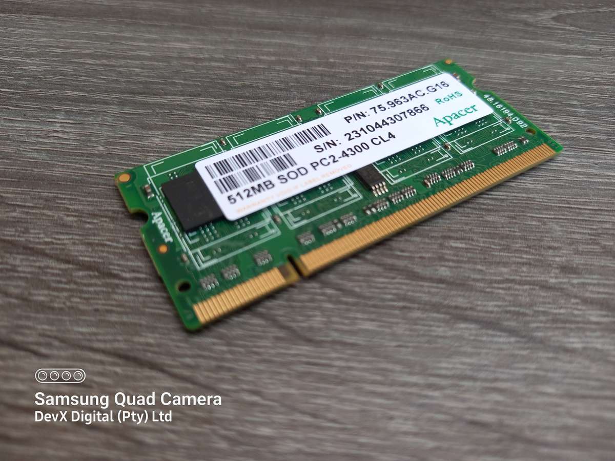 512MB DDR2 Laptop Ram - Apacer PC2 - Verified Tested & Working