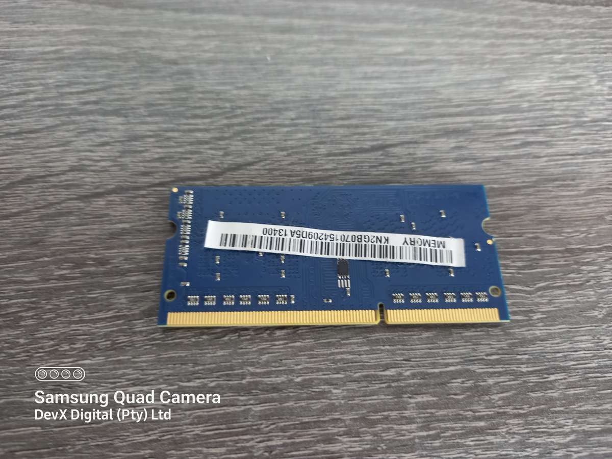 2GB DDR3 Laptop Ram - Kingston PC3 - Verified Tested & Working (Sold Each)