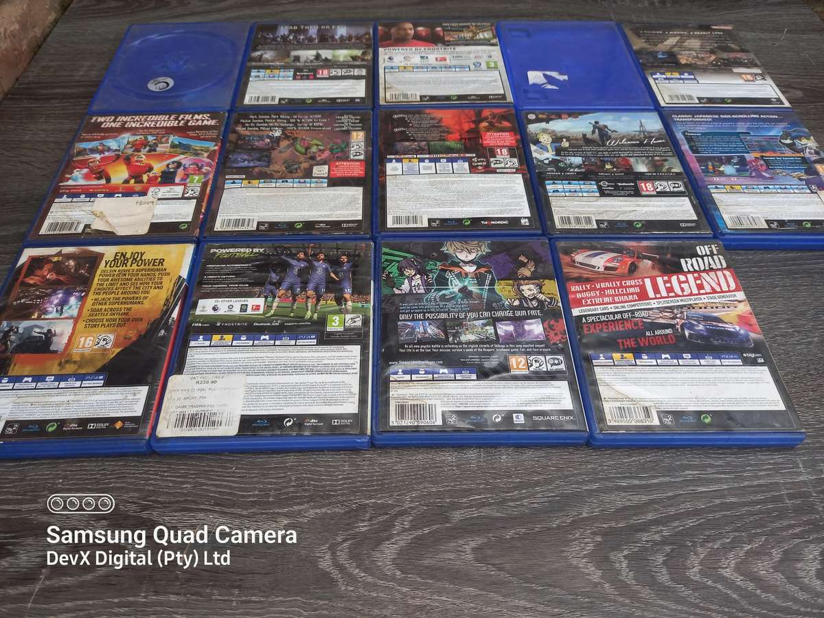 Empty PS4 Game Cases