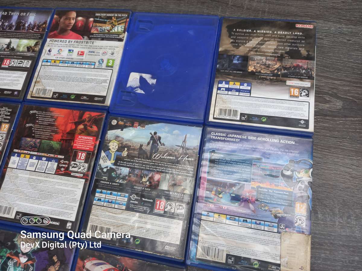 Empty PS4 Game Cases