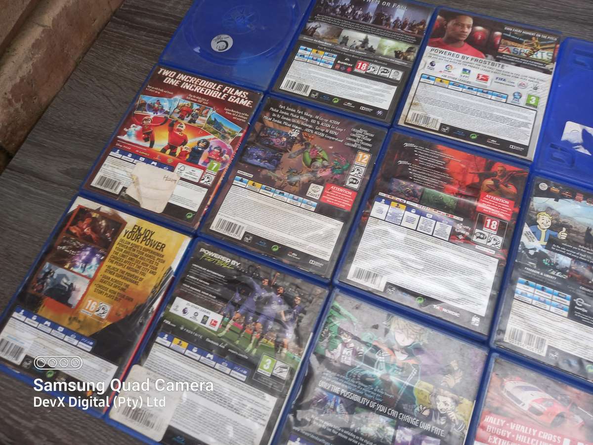 Empty PS4 Game Cases