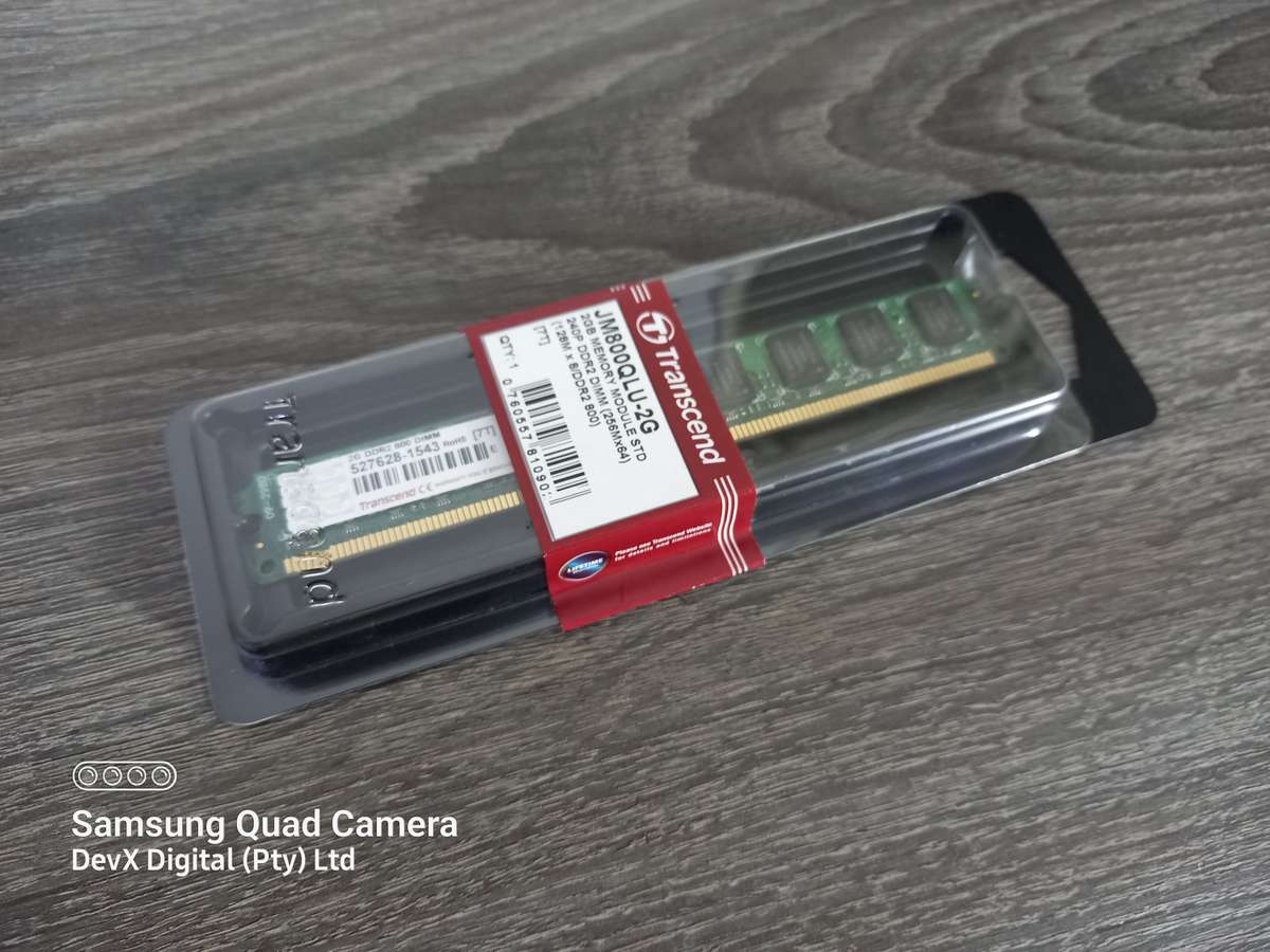 2GB DDR2 Desktop Ram - Transcend PC2 - Verified Tested & Working - In Original Packaging - Sold Each
