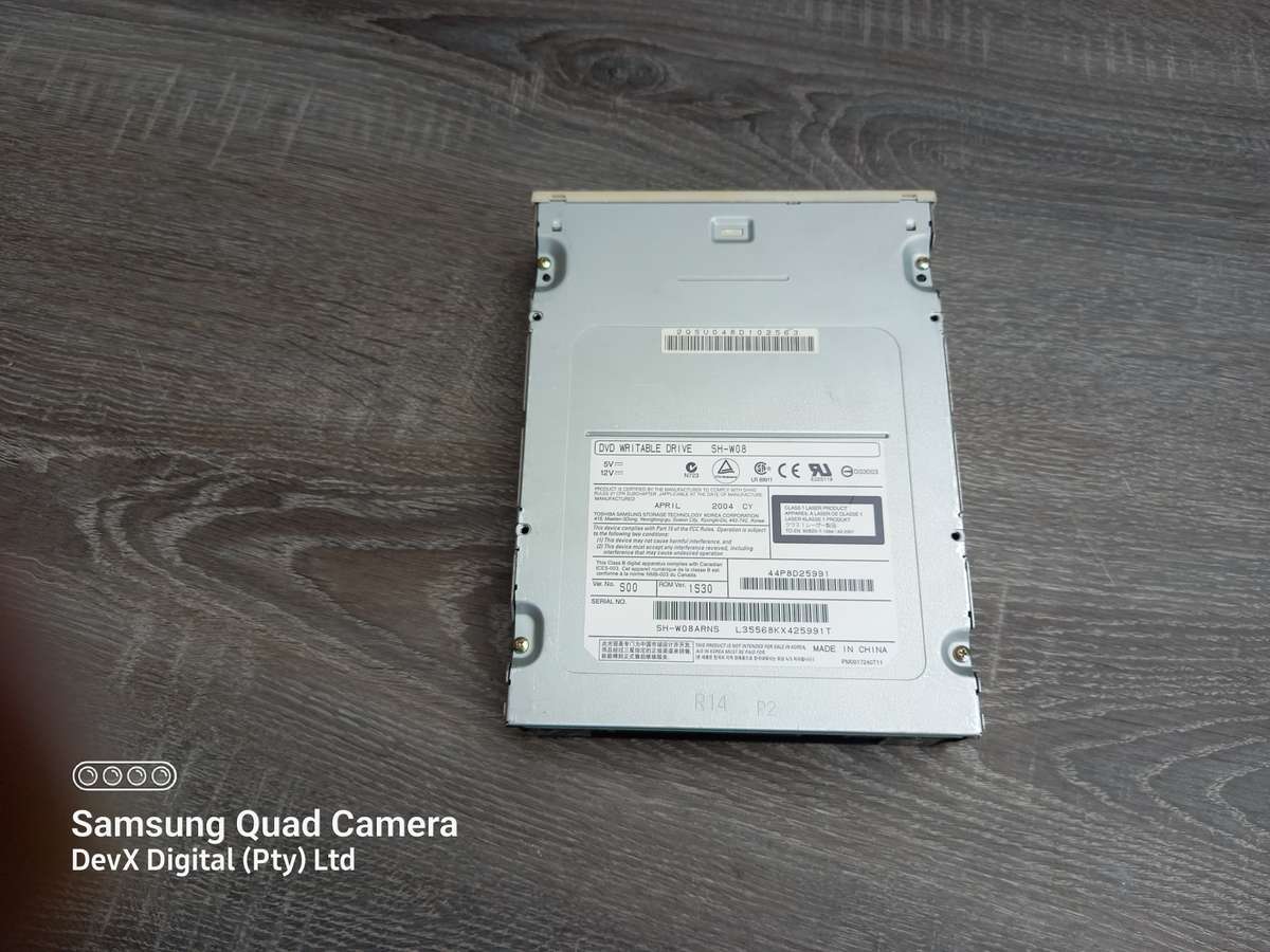 Verified Tested - Vintage Samsung DVD Writer - IDE Connection + FREE IDE Cable - White/Yellow Front