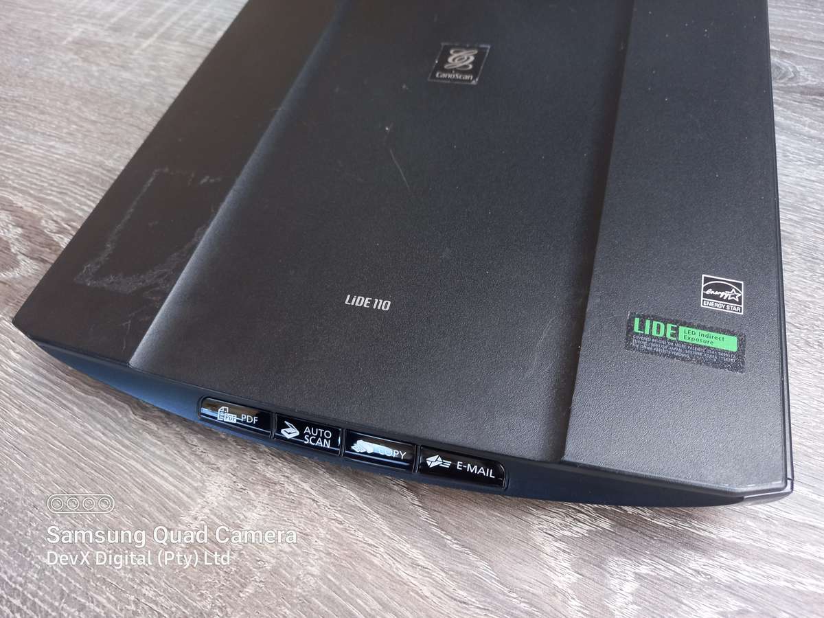 Verified Working - Canon CanoScan LiDe 110 Scanner - Includes Cable & Software - Scan Under 1 Minute