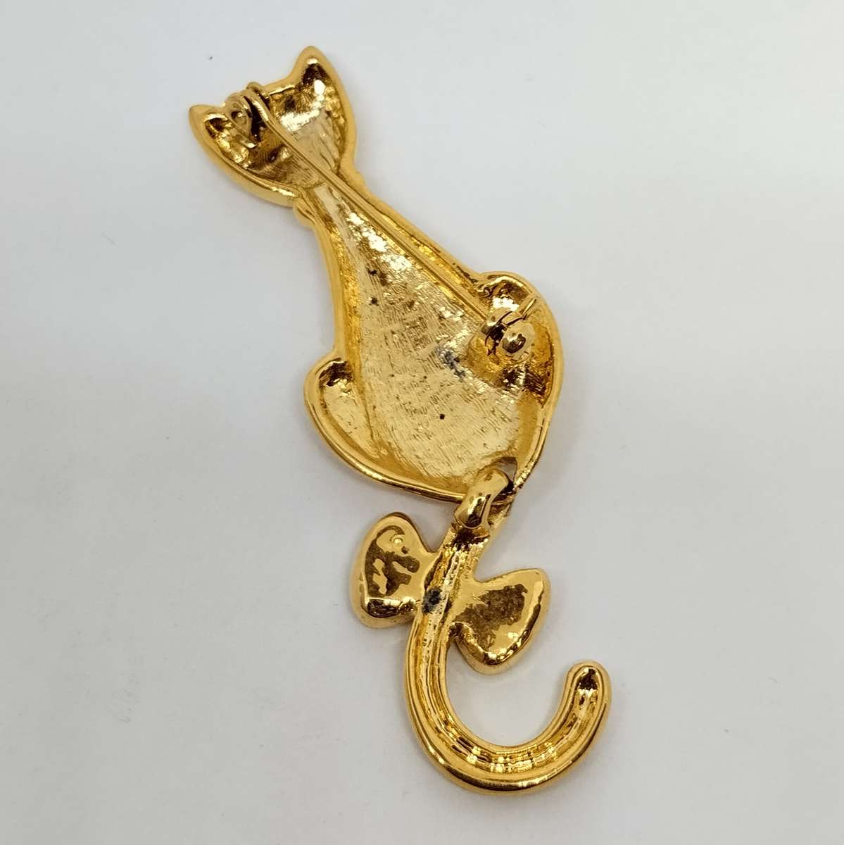 Cat with Swinging Tail Brooch #C0064