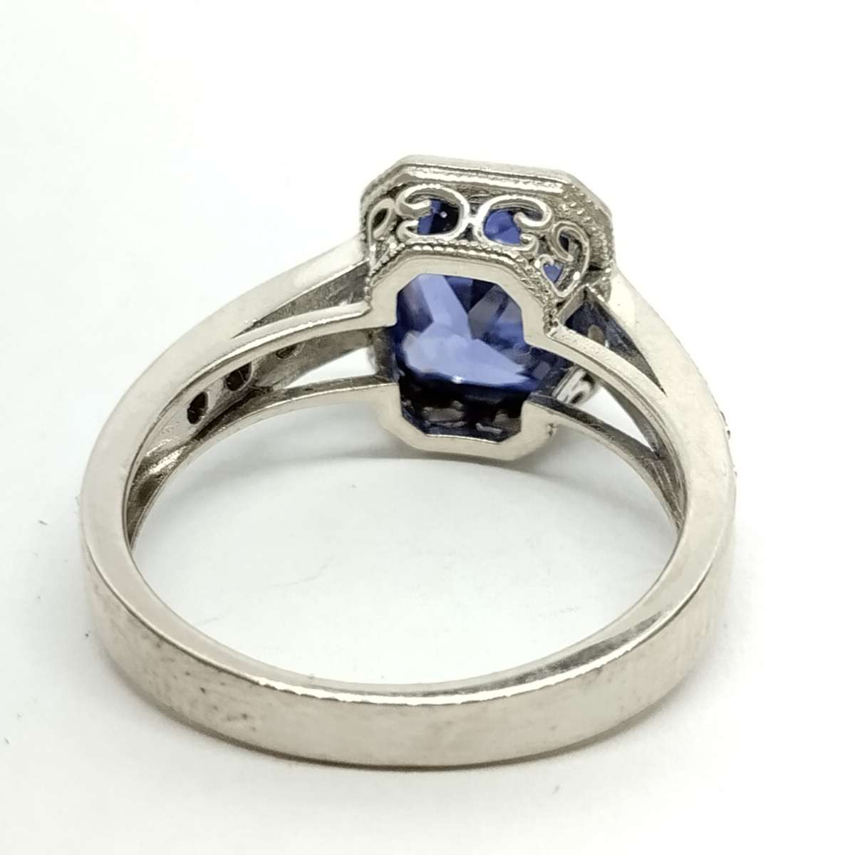 Sterling Silver Dress Ring with Amethyst Main Stone  #S0053