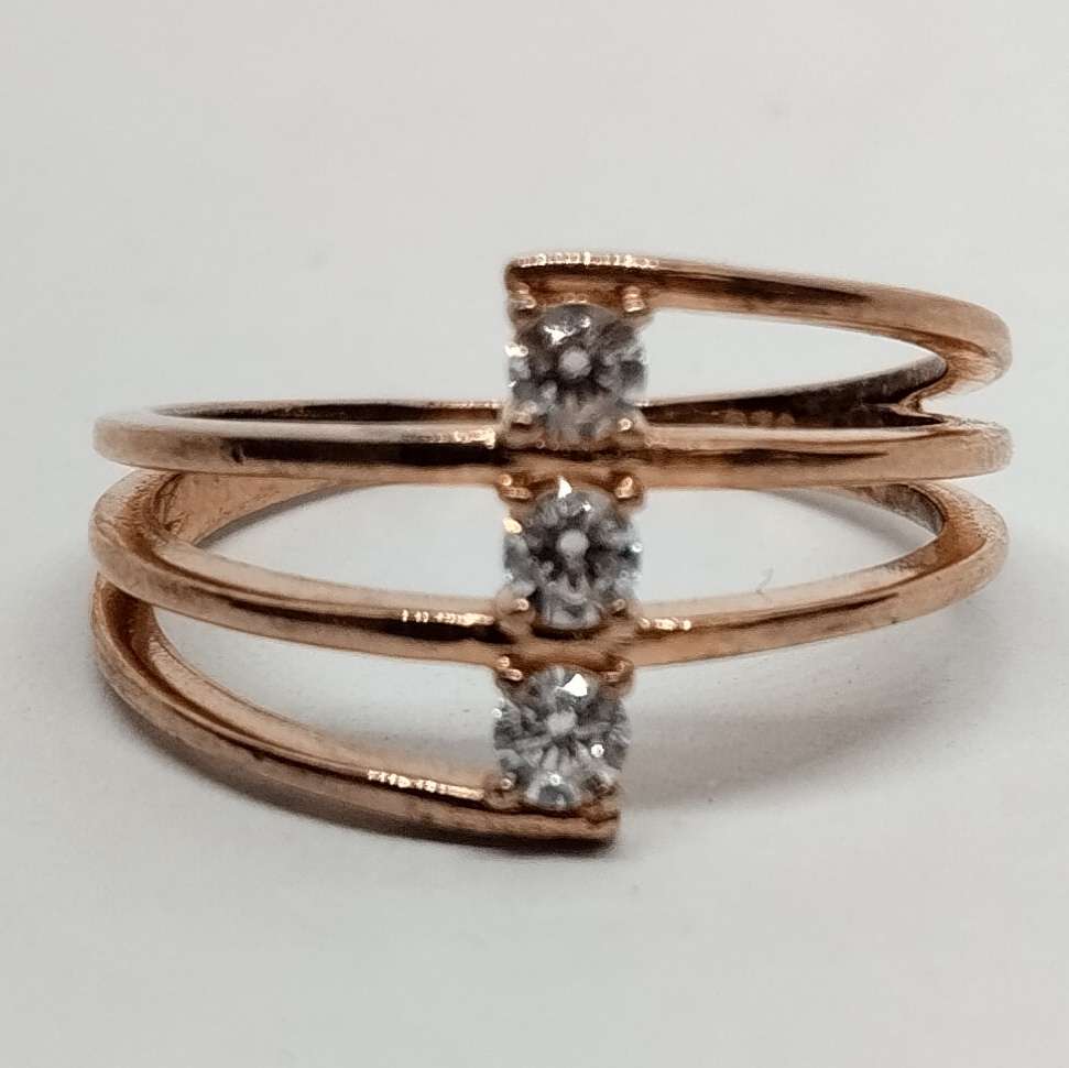 Rose Gold Plated Sterling Silver Dress Ring #S0061