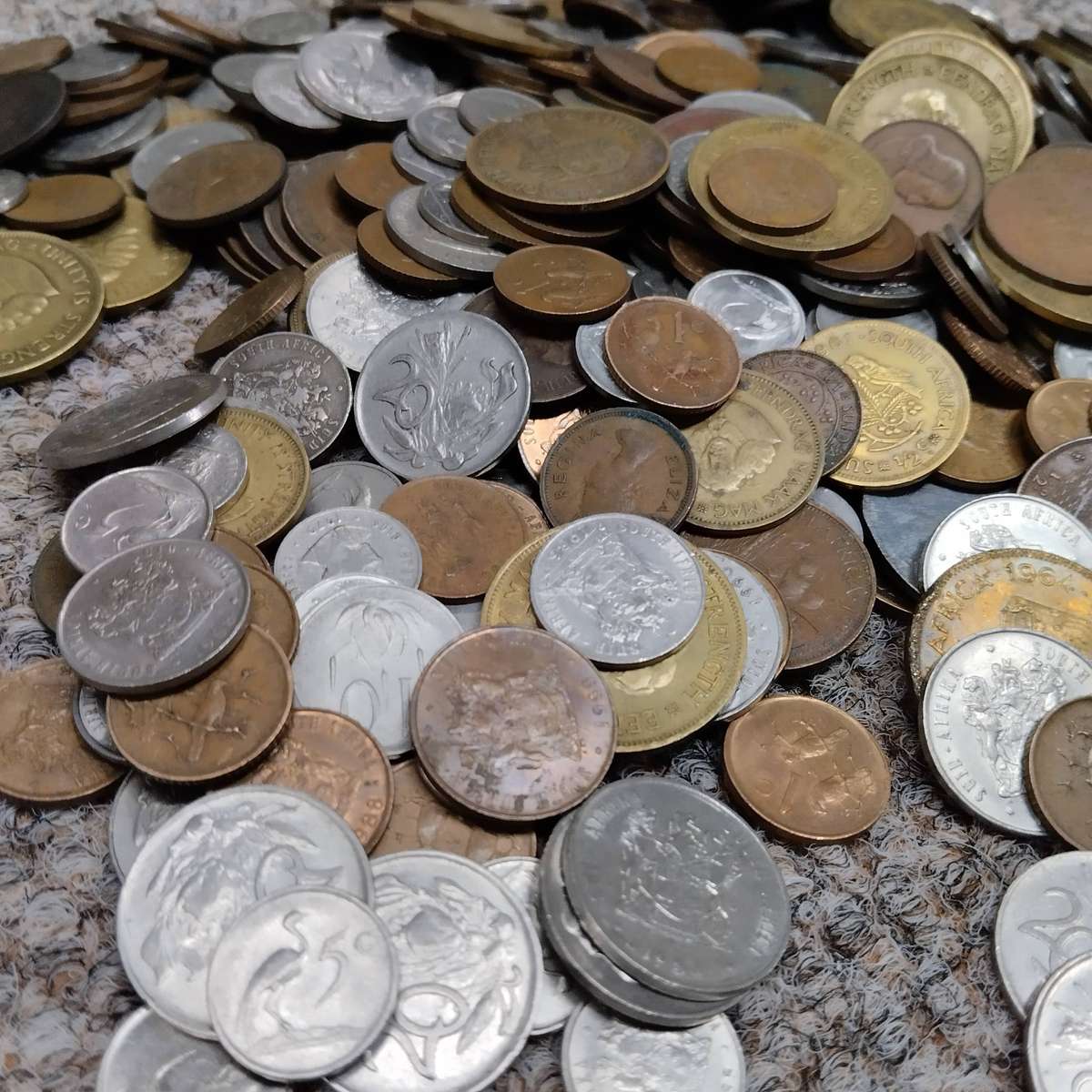 Large Mix SA Coins Lot 1.8kg+