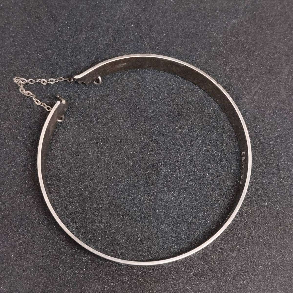 Vintage Sterling Silver Hinged Bracelet