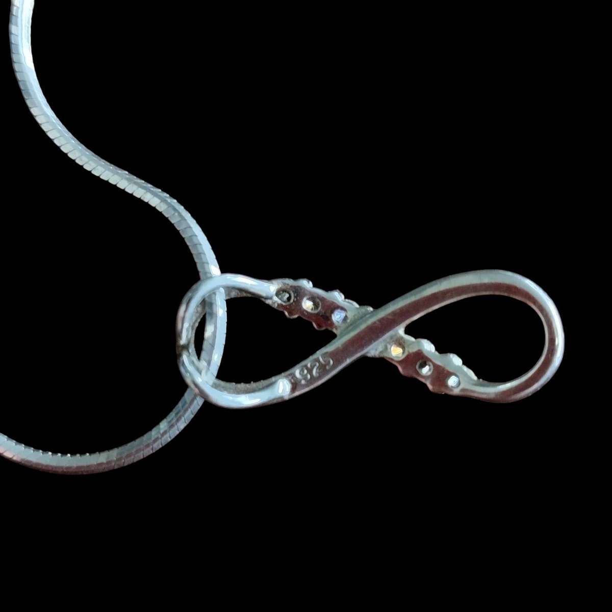Sterling Silver Infinity Pendant Necklace